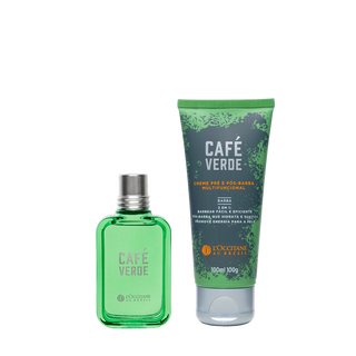 Combo Café Verde: Fragrância e Creme Pré e Pós Barba